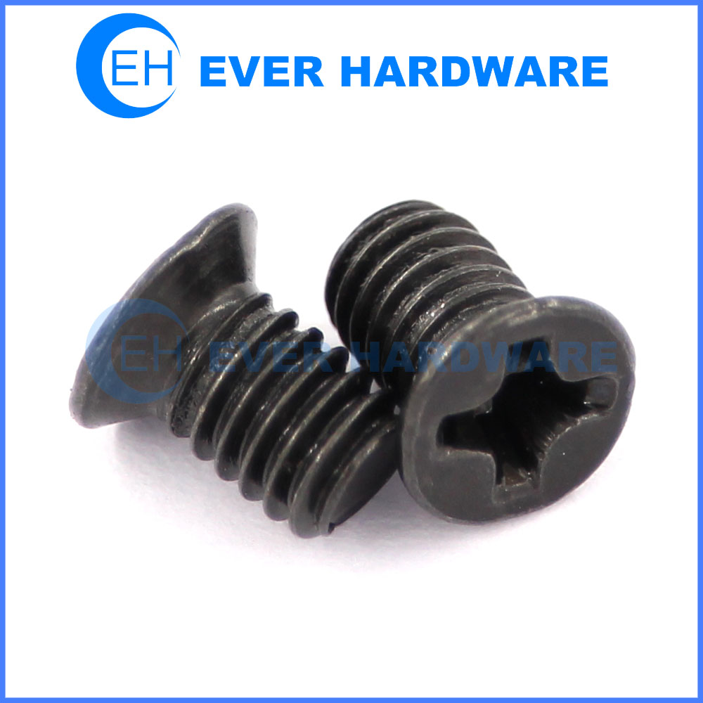 DIN 965 screw black steel flat head screw phillips metric machine screws