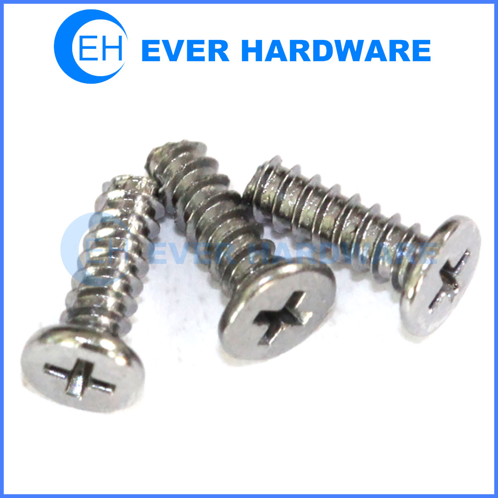 Flathead screws electronics self tapping screws flat end nickel plating