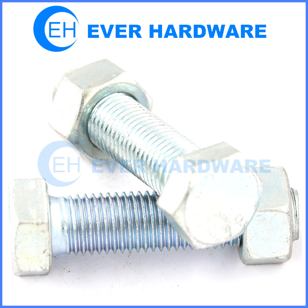 Hex bolt and nut grade 10 metric zinc plating large bolts and nuts supplier