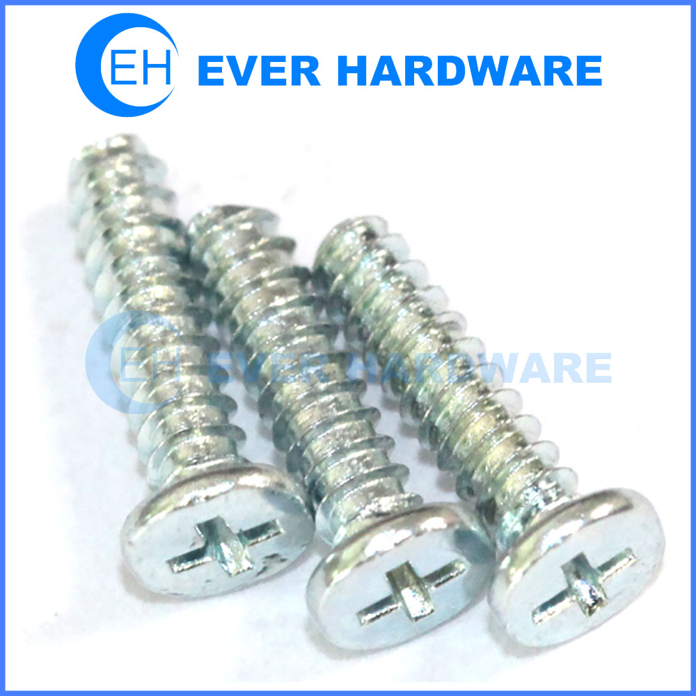Large pan head screw tri plas thread forming screws steel zinc plated