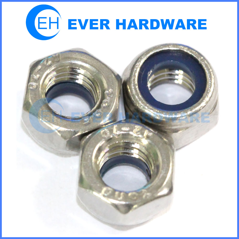 Locking nut stainless steel lock nut with nylon insert fasteners