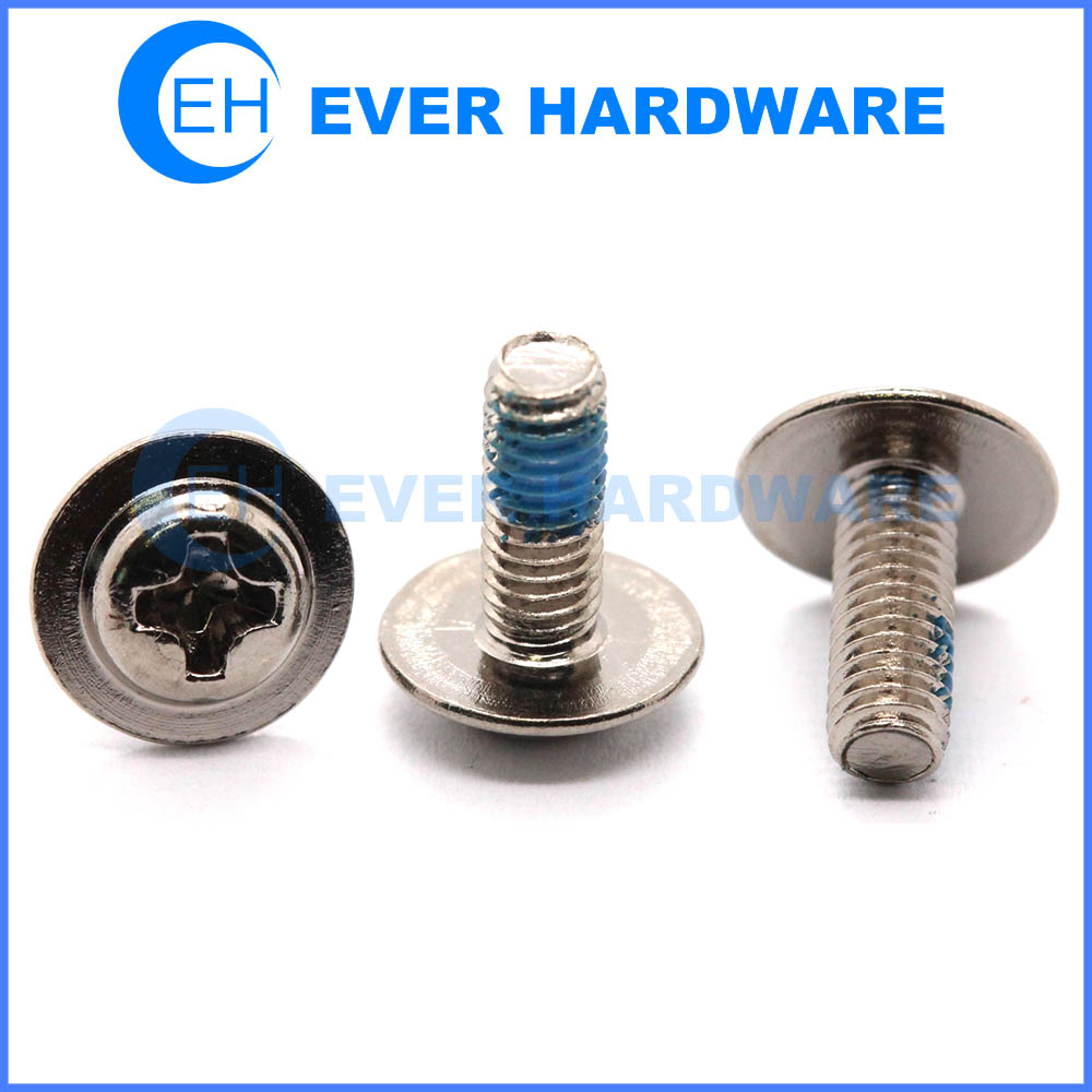 Locking patch screws pan washer head nylon patch screws manufacturer