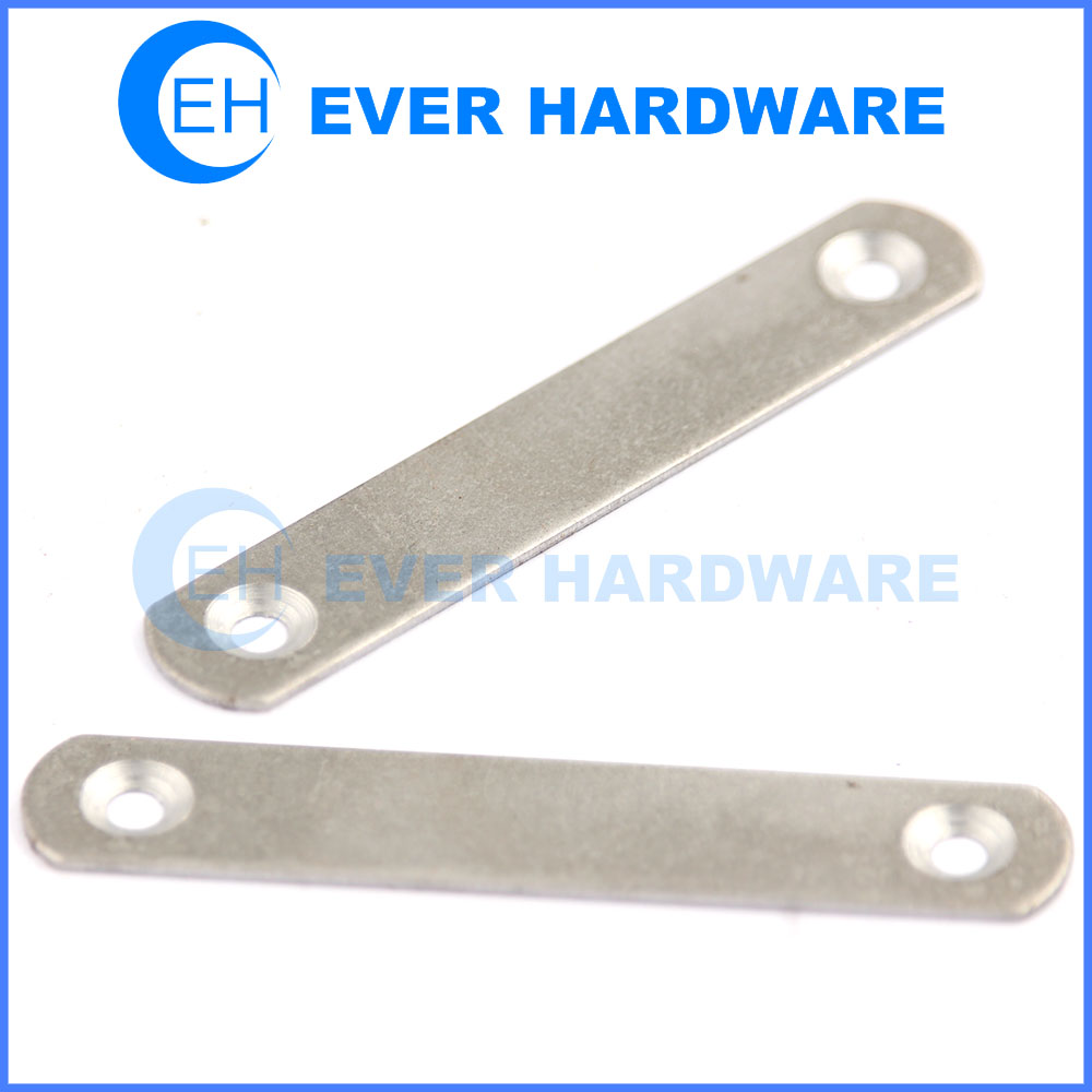 Metal corner brackets 2 holes flat plate connector hardened carbon steel