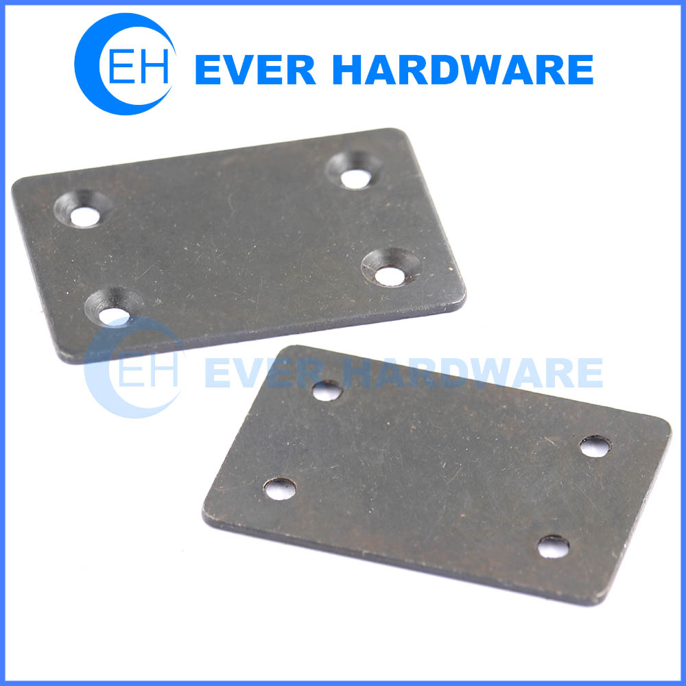 Metal plate black galvanized sheet metal holes attached for screws