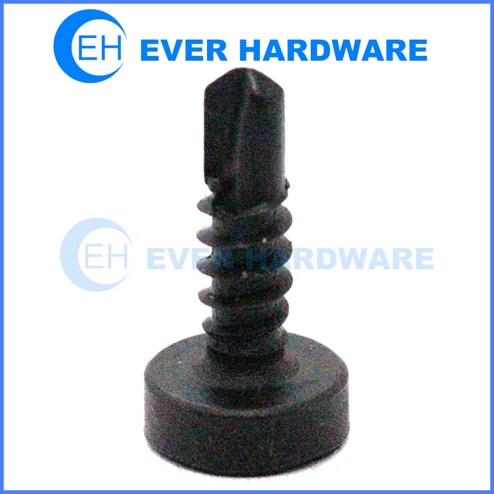 Metal tapping screws cap head self drilling screws black oxide