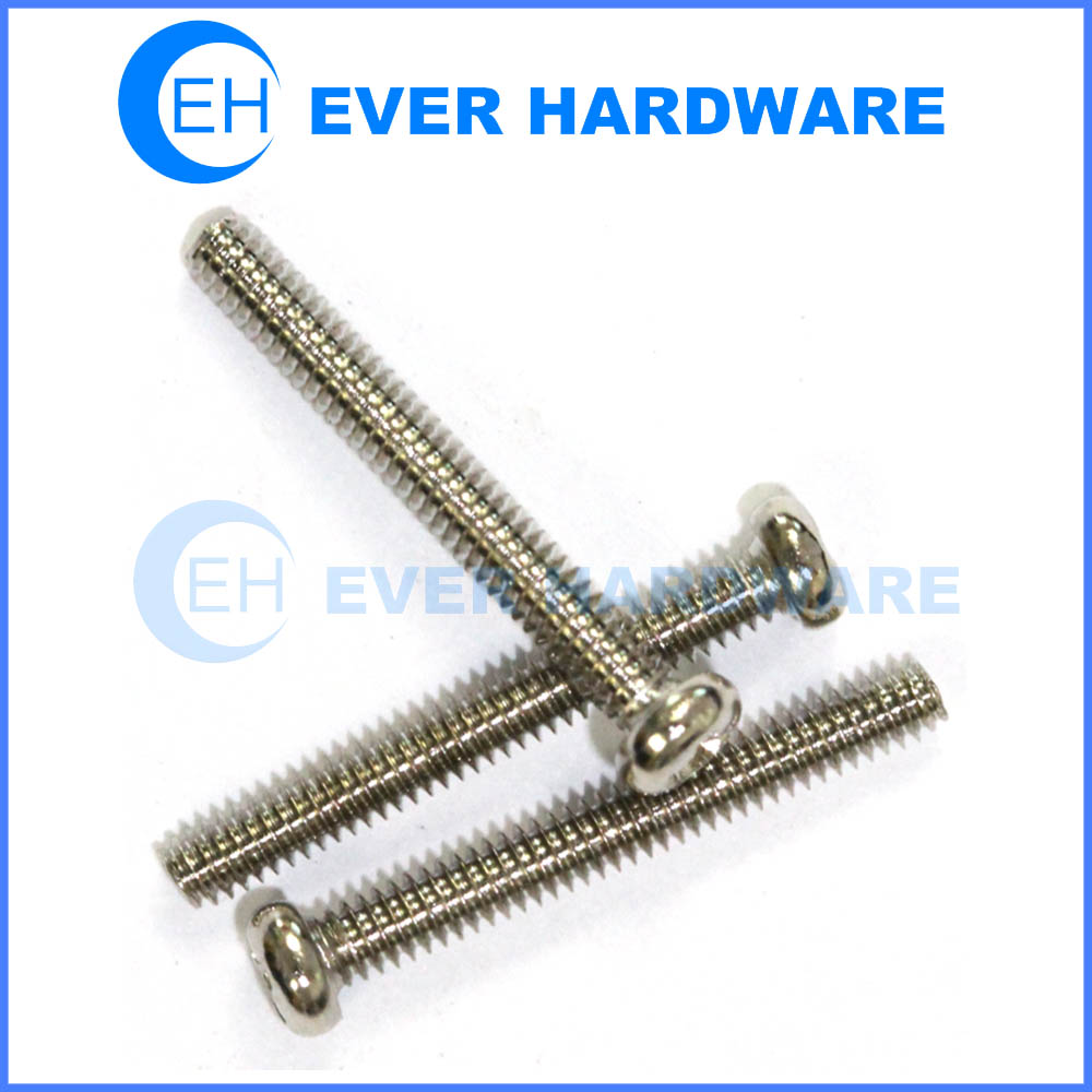 Nickel plated bolts steel metric bolts pan phillips head screws