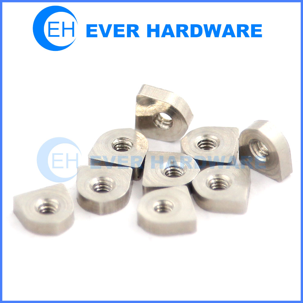 Precision nut D shaped electronics nuts stainless steel manufacturer