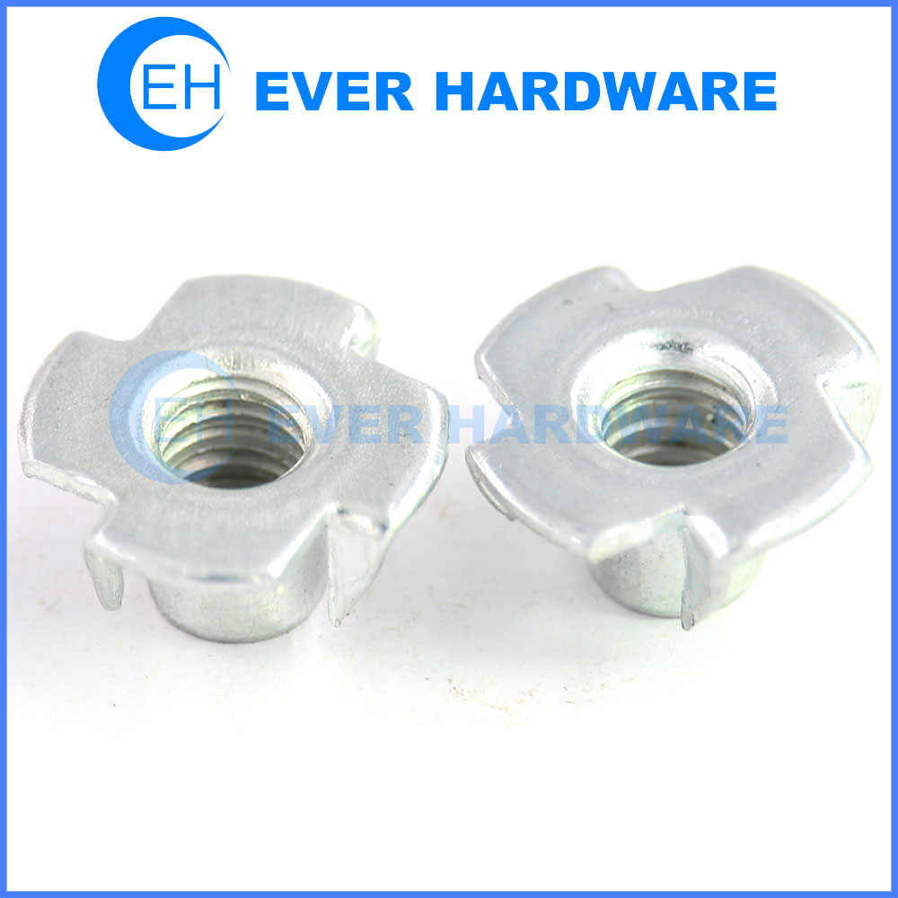 Pronged insert nut captive four pronged blind insert tee nuts manufacturer