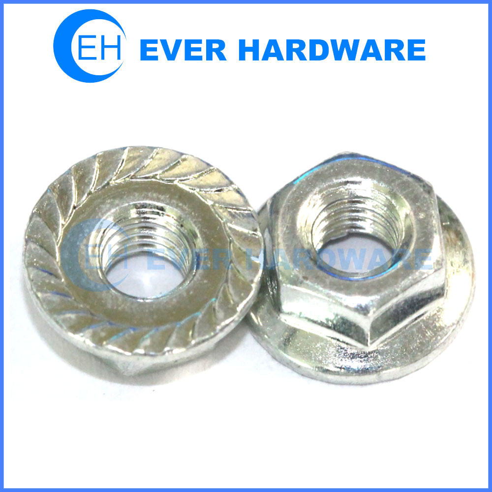 Serrated flange nuts metric hex flange lock nut stainless steel