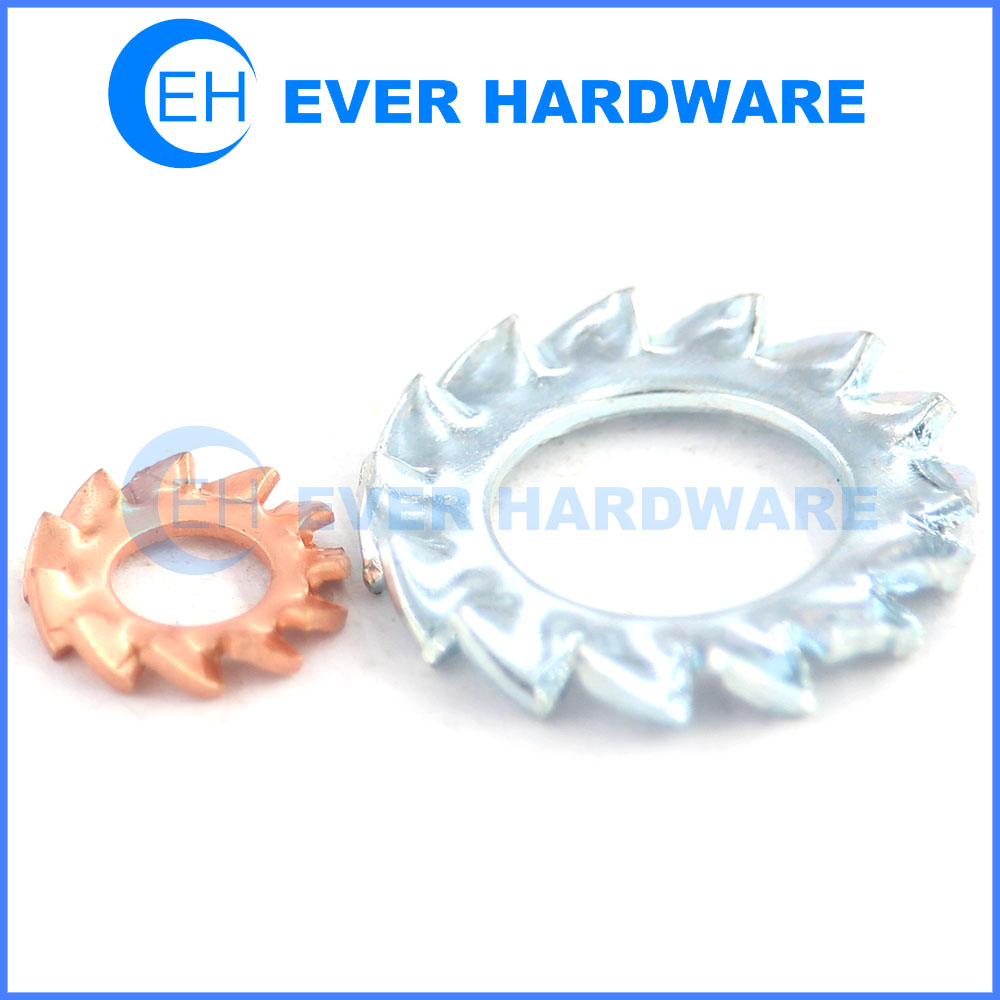 Serrated lock washers out toothed fastener brass lock washers hardware