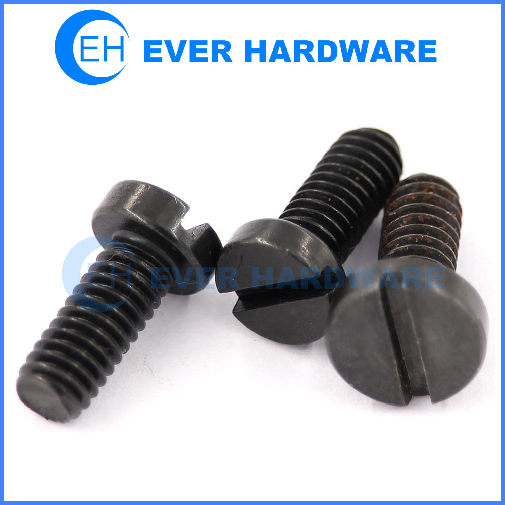 Slotted cheese head screw for precision instruments black machine screws