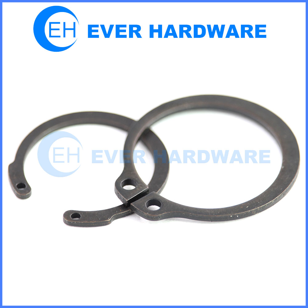 Snap ring high tensile external retaining washer black lock ring