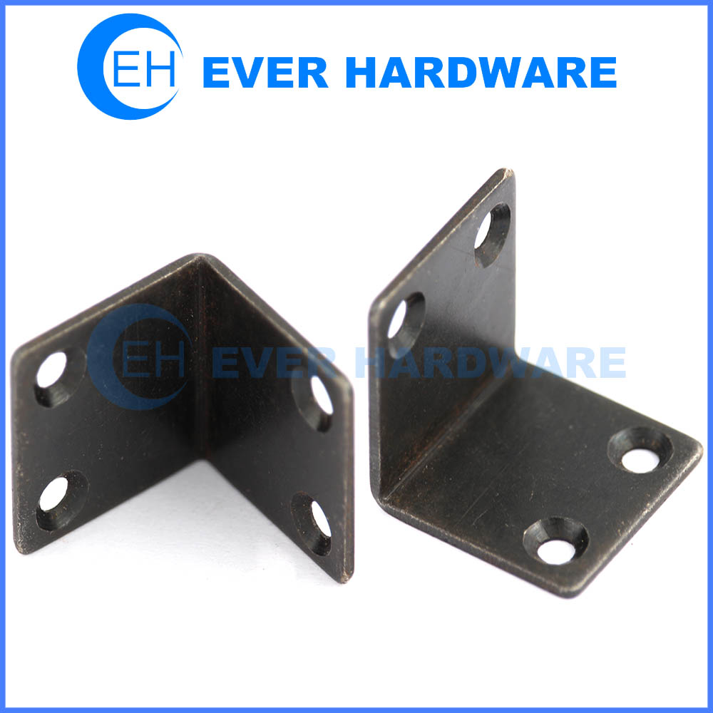 Steel corner brackets right angle shelf bracket L shape hardware black