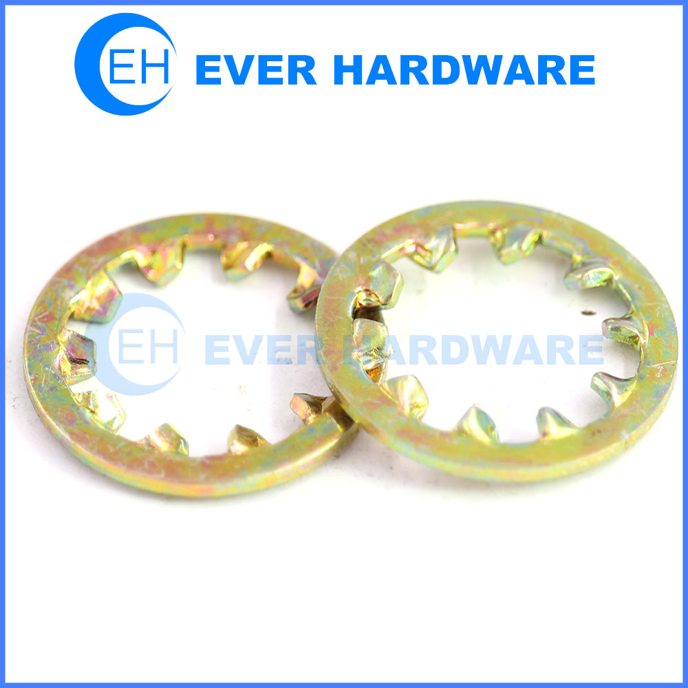 Tooth lock washer internal star toothed lock washer yellow plating