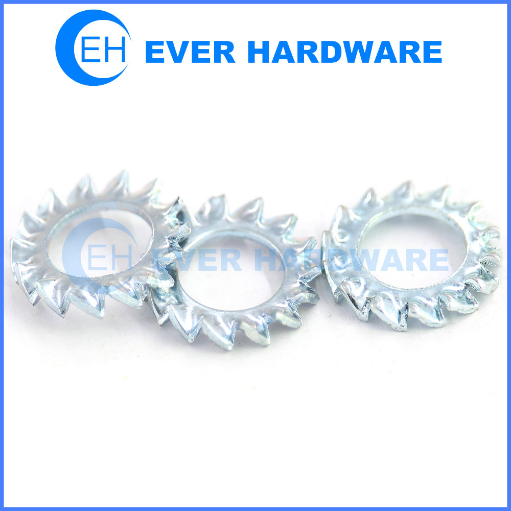 Tooth washer metal hardened zinc plating external tooth lock washer