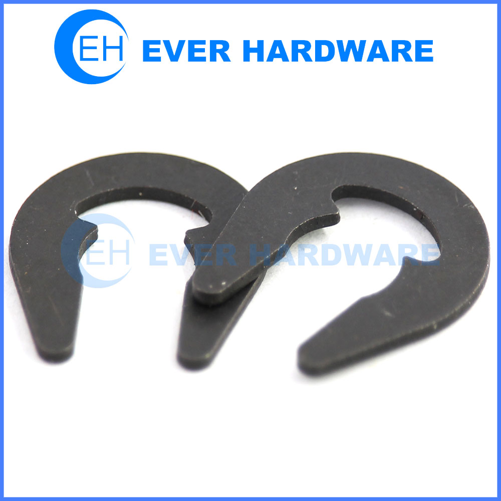 U shaped washer retaining ring open buckle circlip black galvanizing