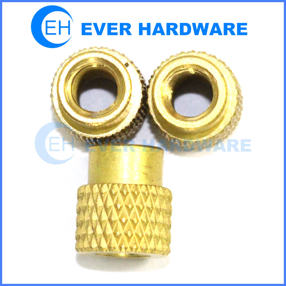 6mm Closed End Inlay Knurled Copper Nut Fastener Accessory Embedded Knurled Nut Set M6188.3（10pcs） Closed End Inlay Knurled Copper Nut 