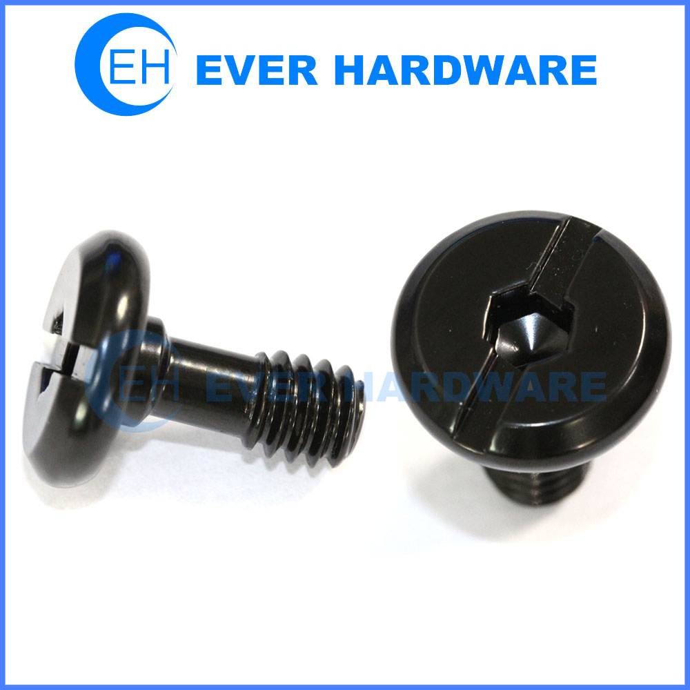 Camera screws hexagon slotted beautiful black plating round head screw