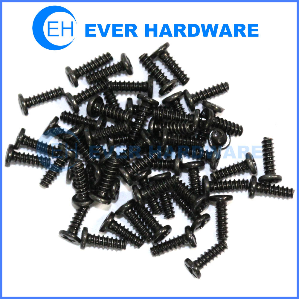 Miniature electrical screws small flat wafer head plastic taping threaded