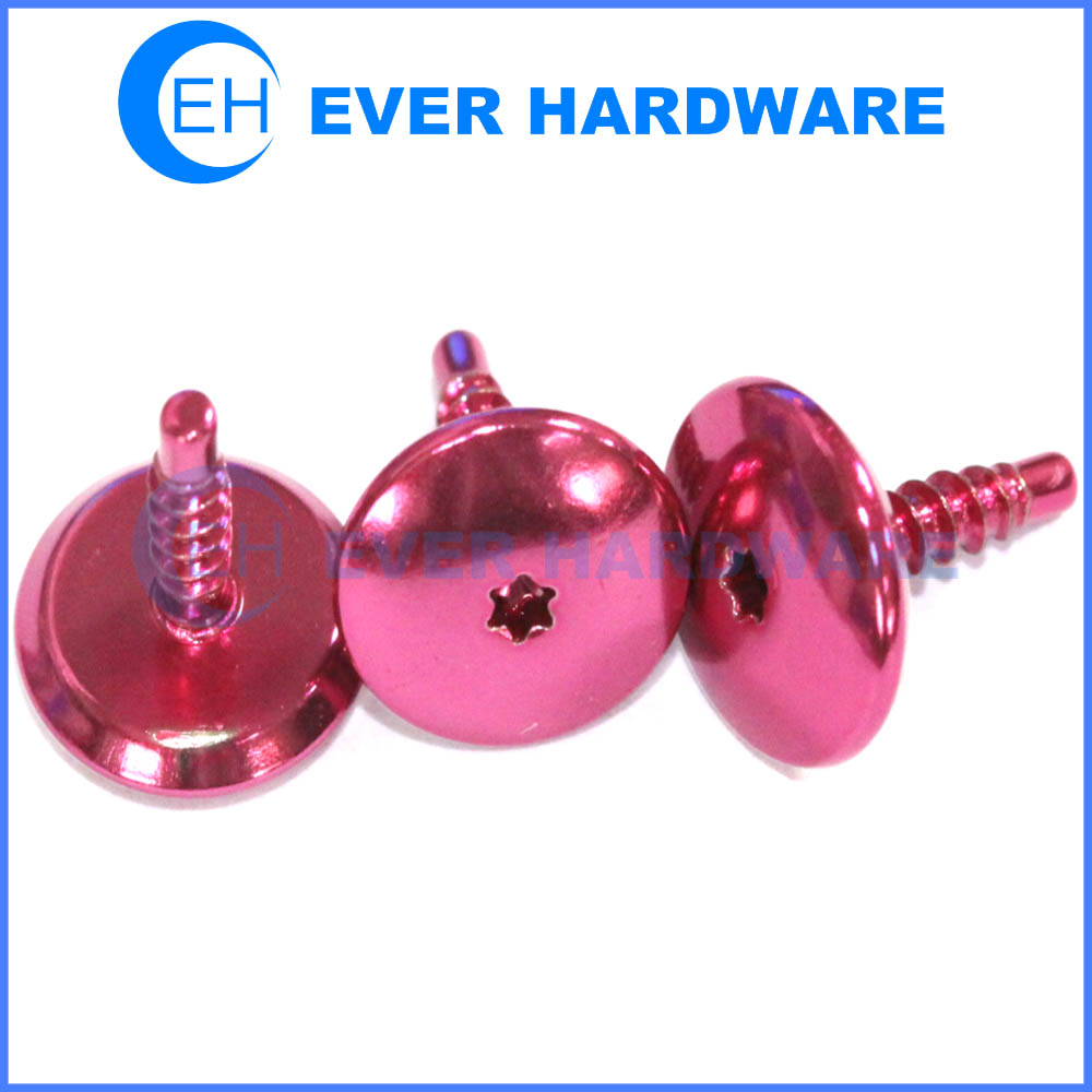 Red screw red electrophoresis big head decoration screws manufacturer