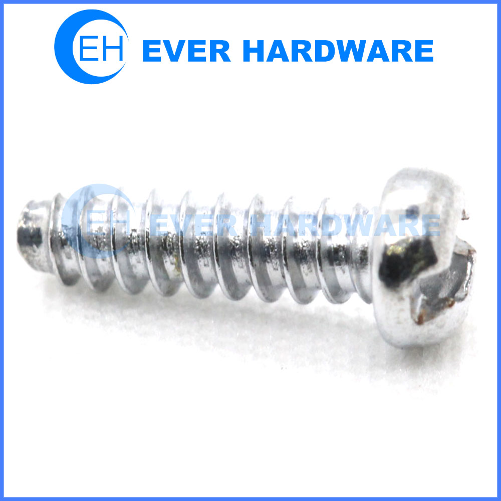 Slotted pan head tapping screw steel zinc plated DIN 7971 F flat point