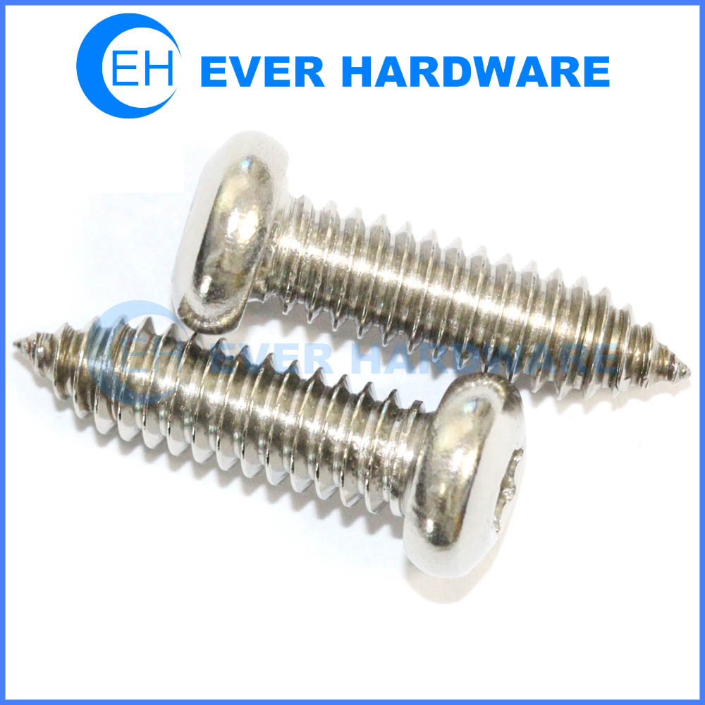 316 stainless steel bolts pan head machine thread screws tipped customizable