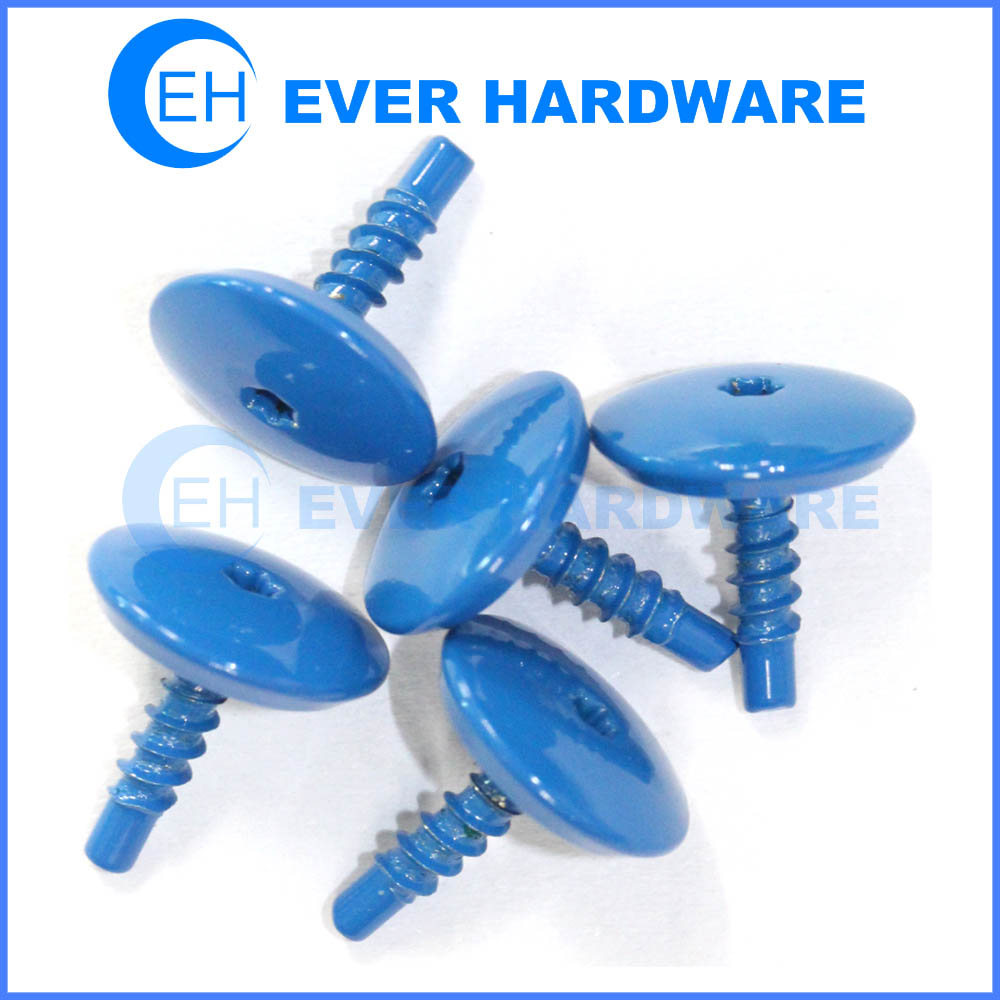 Blue head screws torx drive self tapping threaded customizable big head