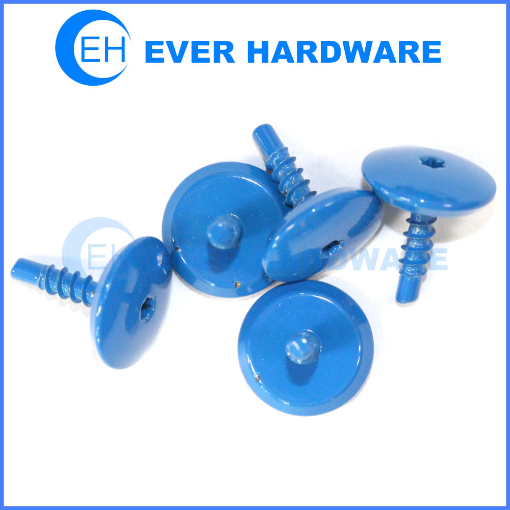 Blue screws carbon steel decorative painting customizable iron fasteners