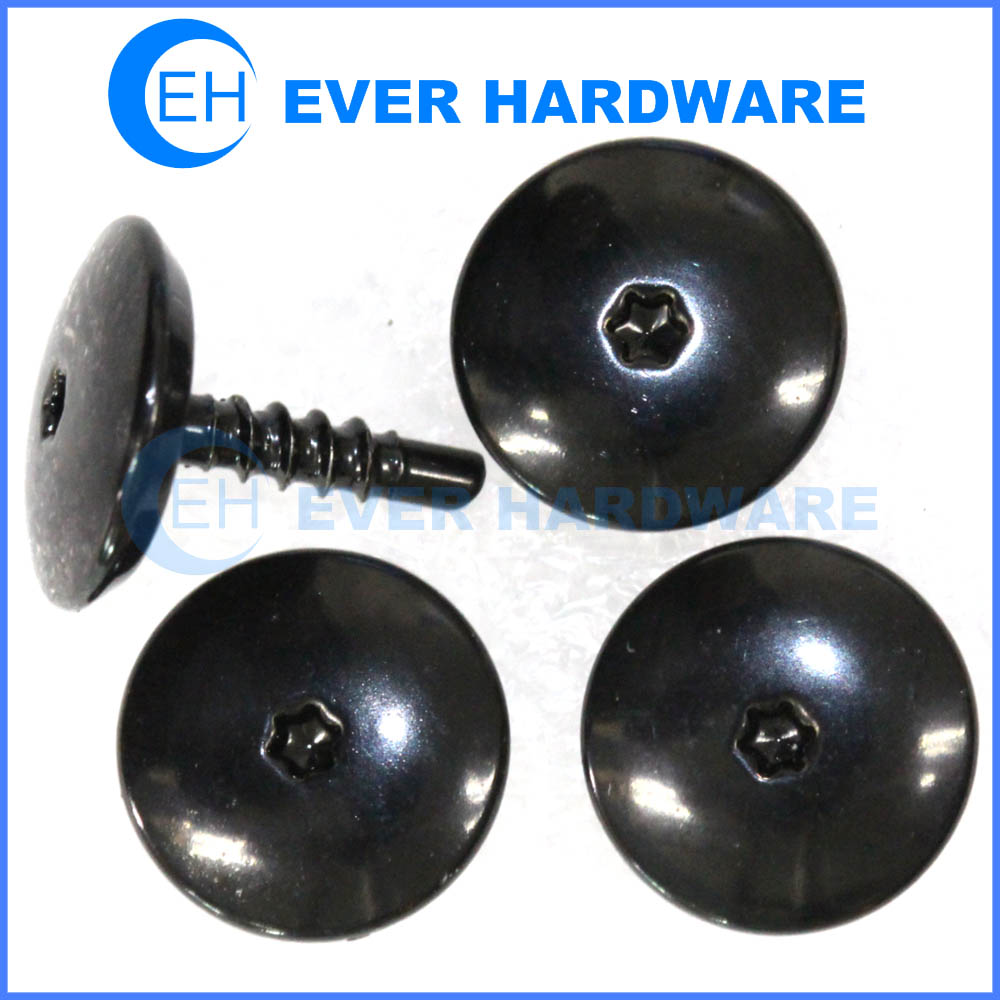 Fixing screws big head self taping thread torx drive black coating fasteners