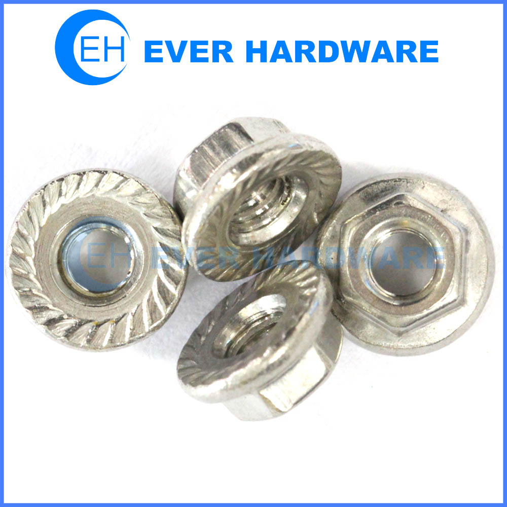 Flange nut metric serrated hex flange stainless steel machine threaded supplier