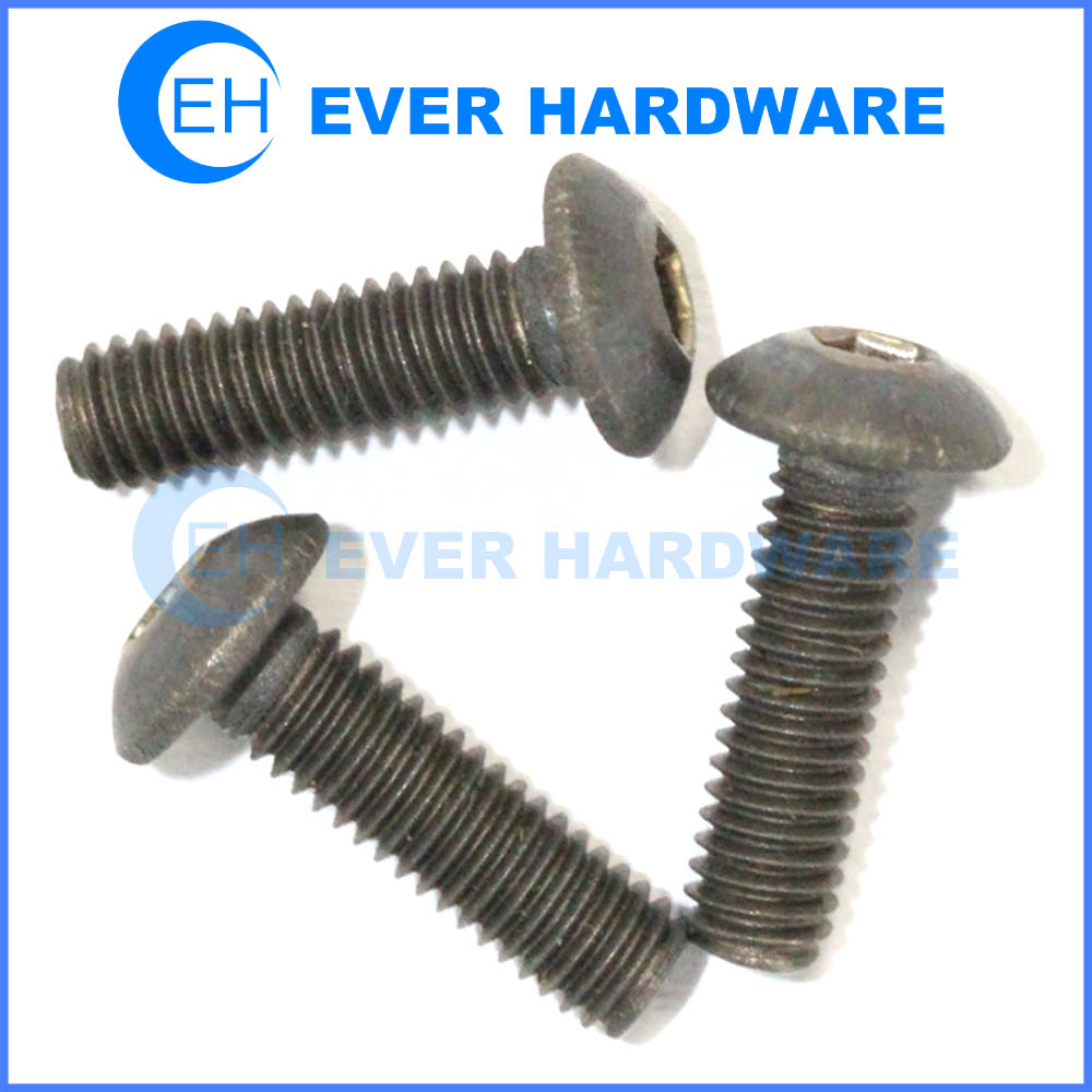 Mushroom head screws hardened carbon steel metric machine threaded supplier