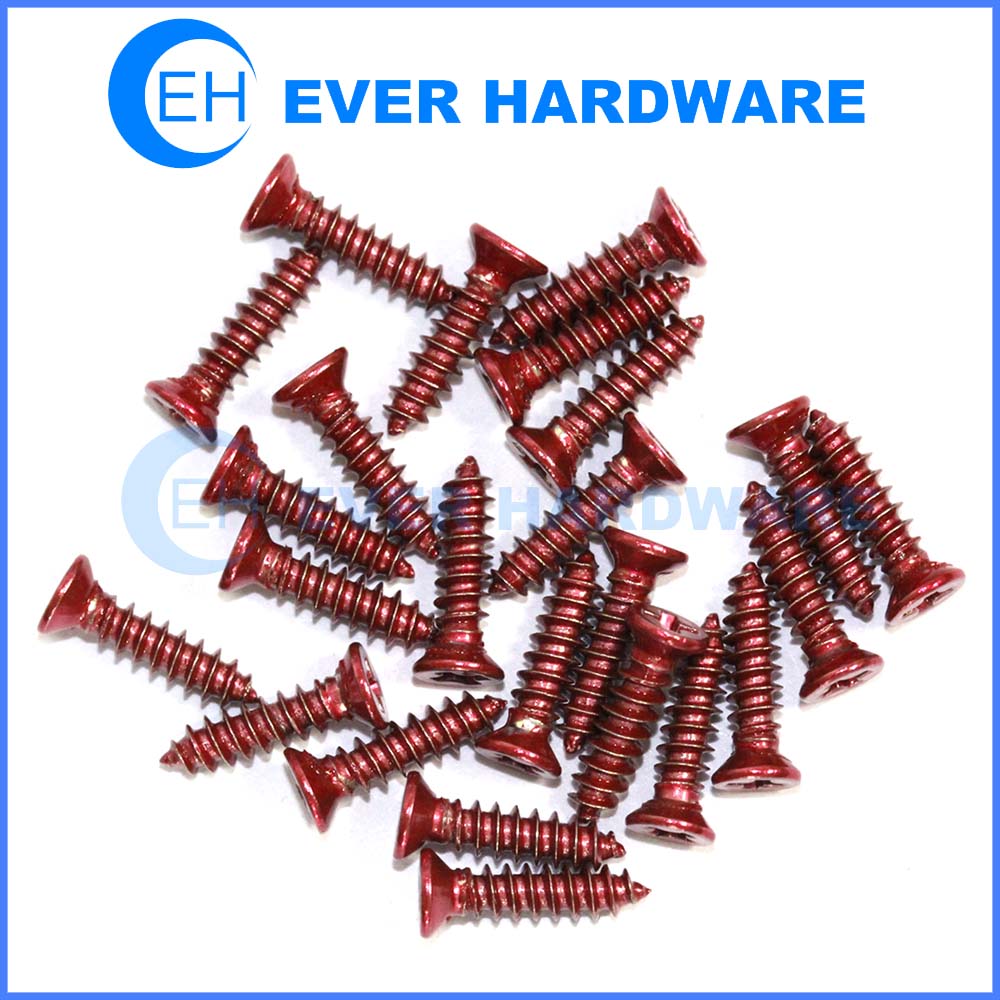 Red anodized screws fairing aluminum decoration fasteners manufacturer