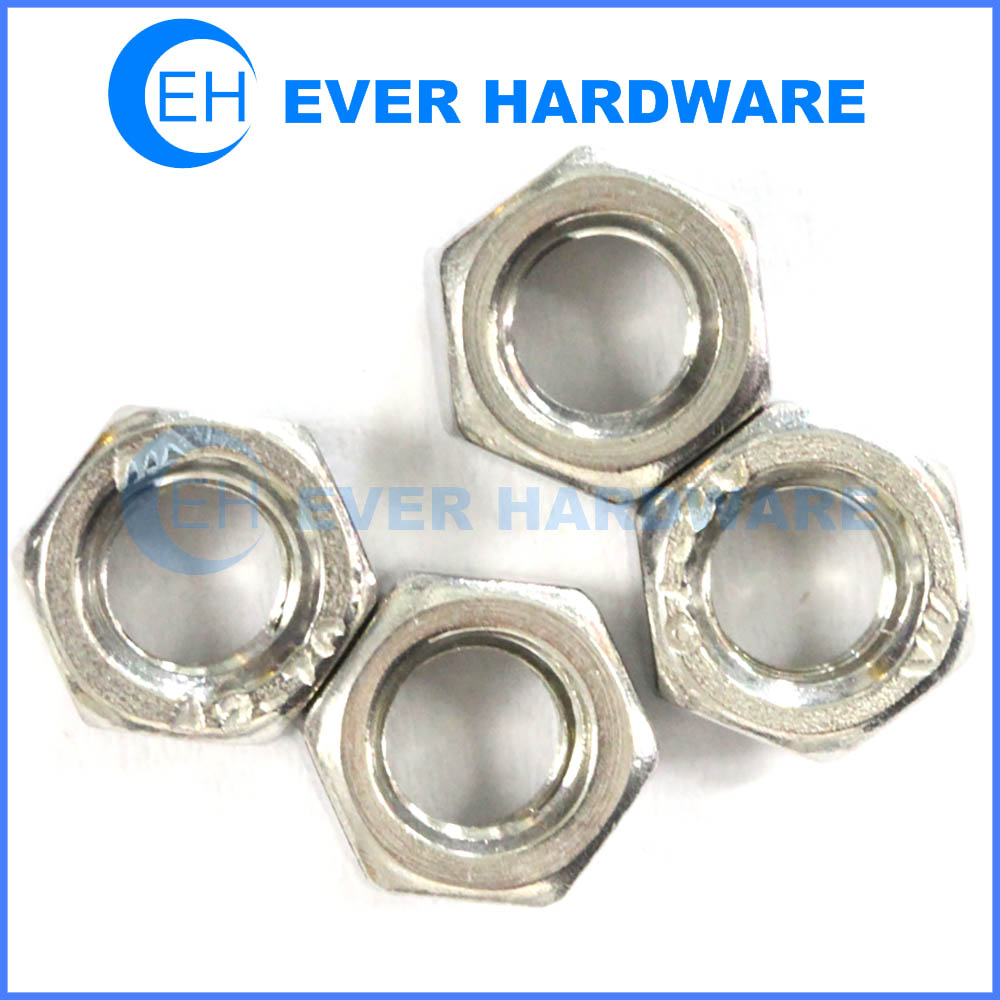 SS hex nuts DIN555 DIN934 metric machine threaded passivation supplier