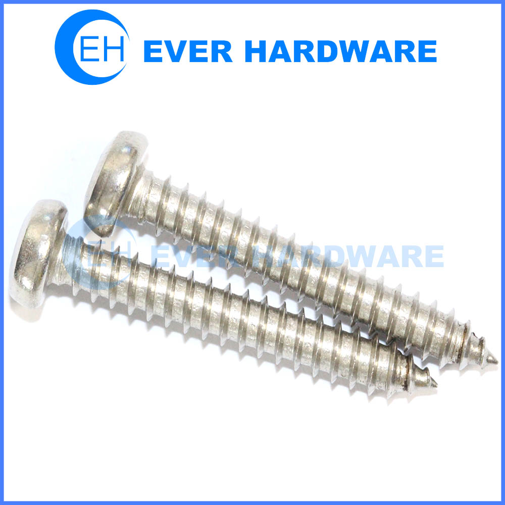 Self tapping stainless steel screws pan head 304 316 410 passivation for metal