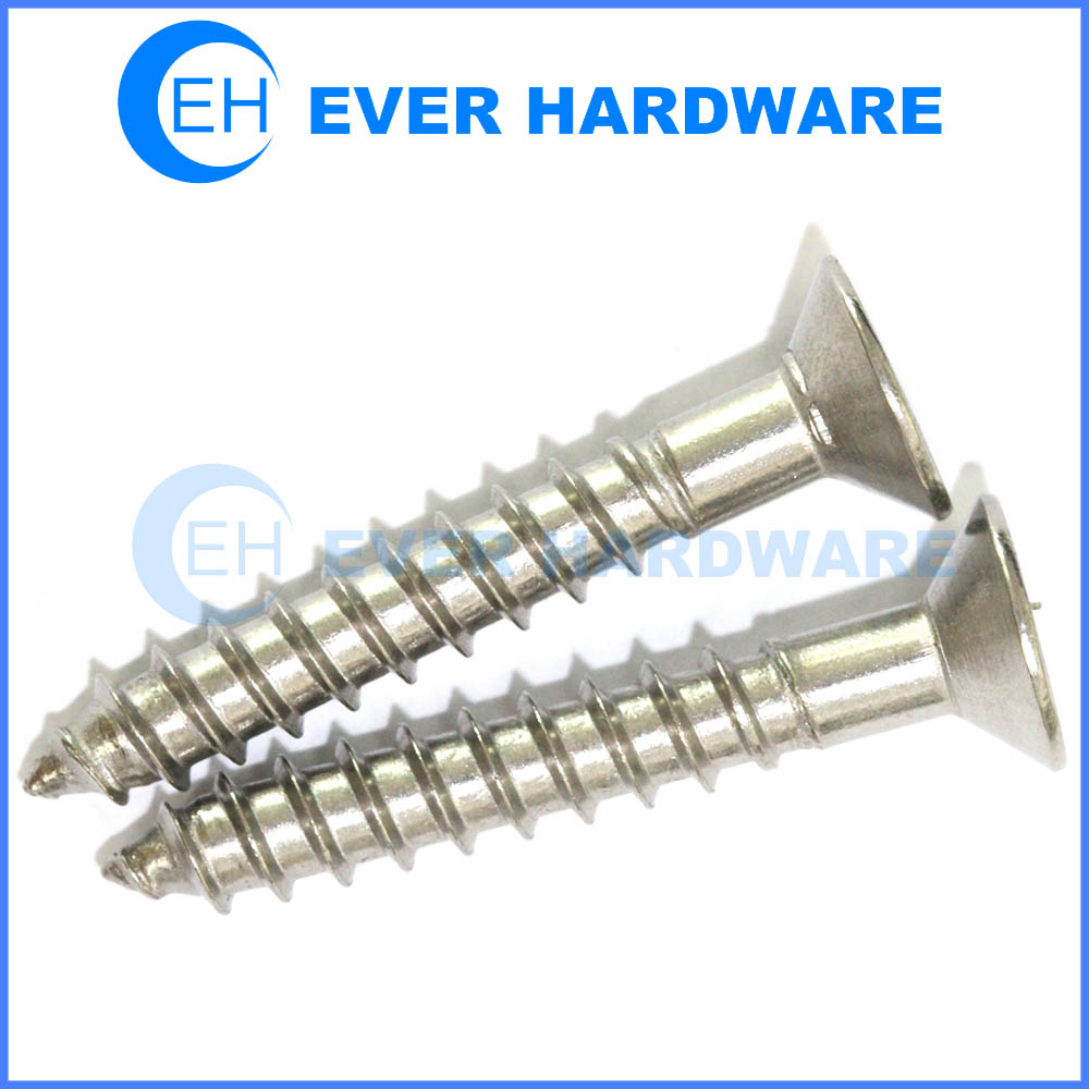 Stainless steel flat head screws phillips sheet metal 304 316 passivation