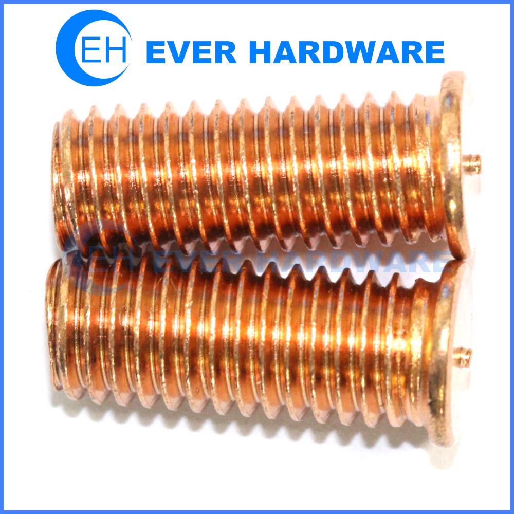 20pcs M6X16 Plated copper welding screw 
