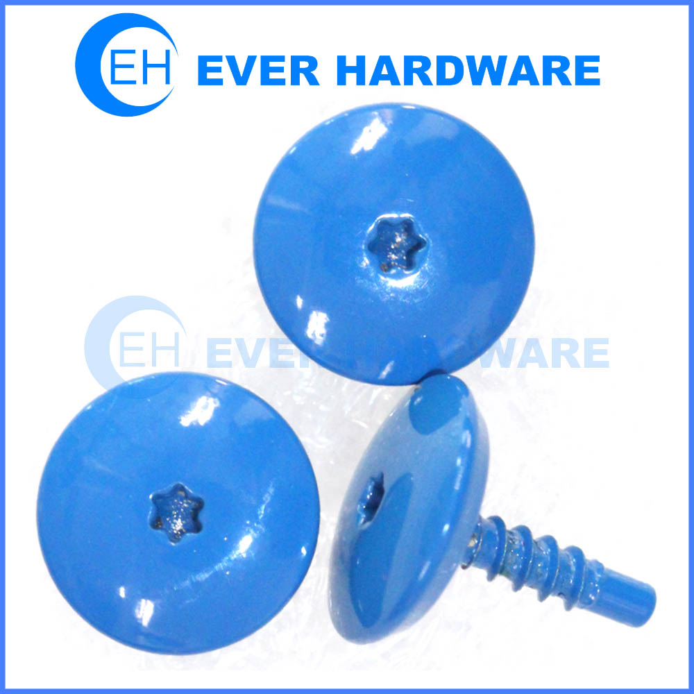 Wheel screw blue electrophoresis hardened carbon steel big head custom made