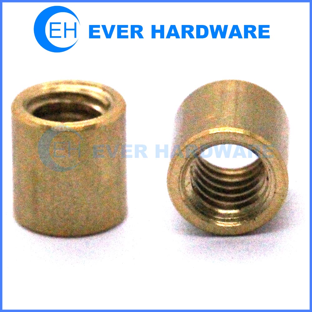 Cylinder nut right hand aluminum bronze truss rod metric threaded connector