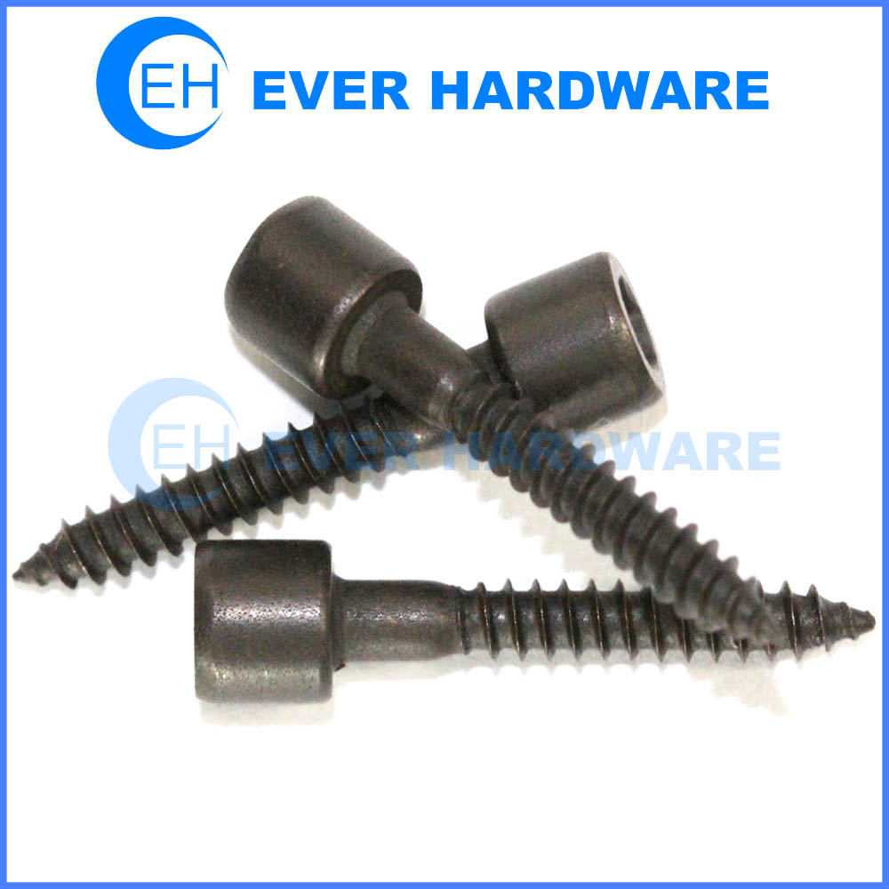 Hex socket self tapping screws black oxide grade 8.8 alloy steel wood screw