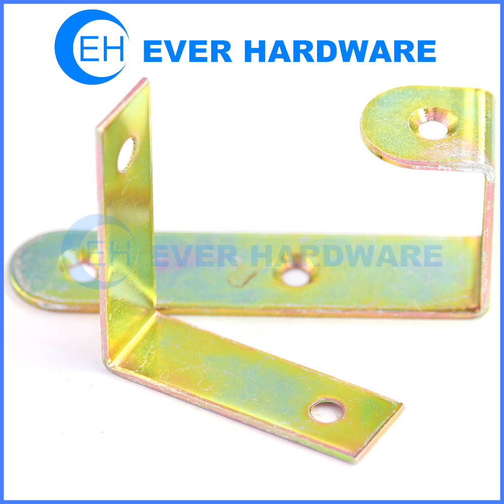 Metal stamping mounting L brackets zinc coated for stone or marble cladding fixing