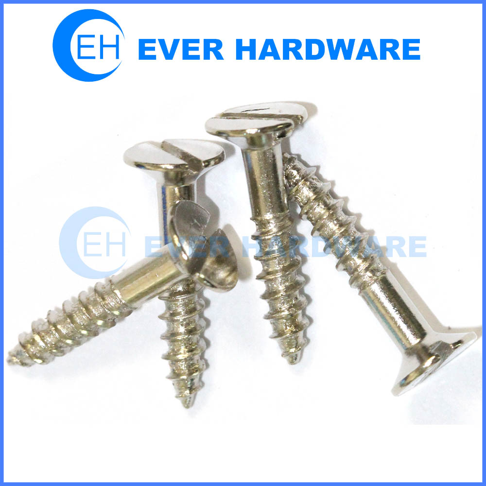 Slotted self tapping screws flat countersunk head CSK stainless steel A2