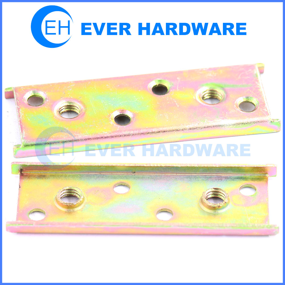 Sofa fitting parts carbon steel led tv shelf mounted brackets yellow zinc plated