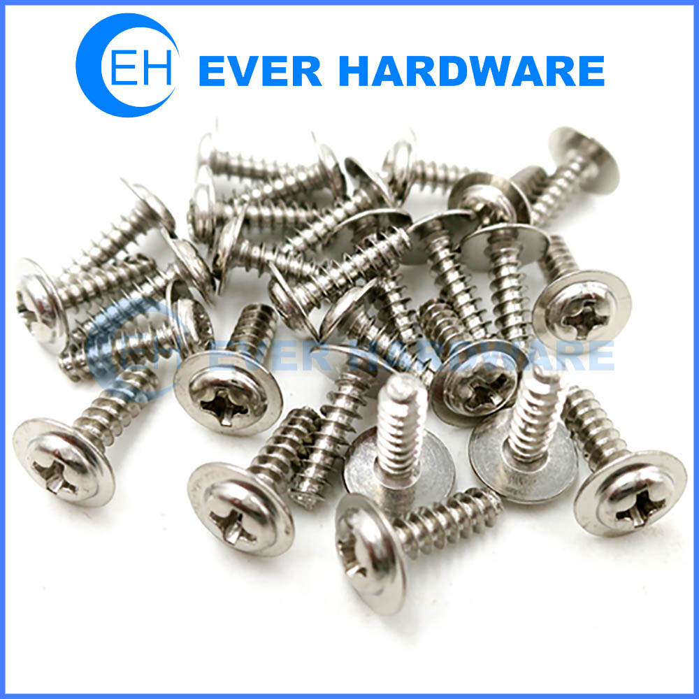 Stainless steel washer screw round washer head phillips self tapping fasteners
