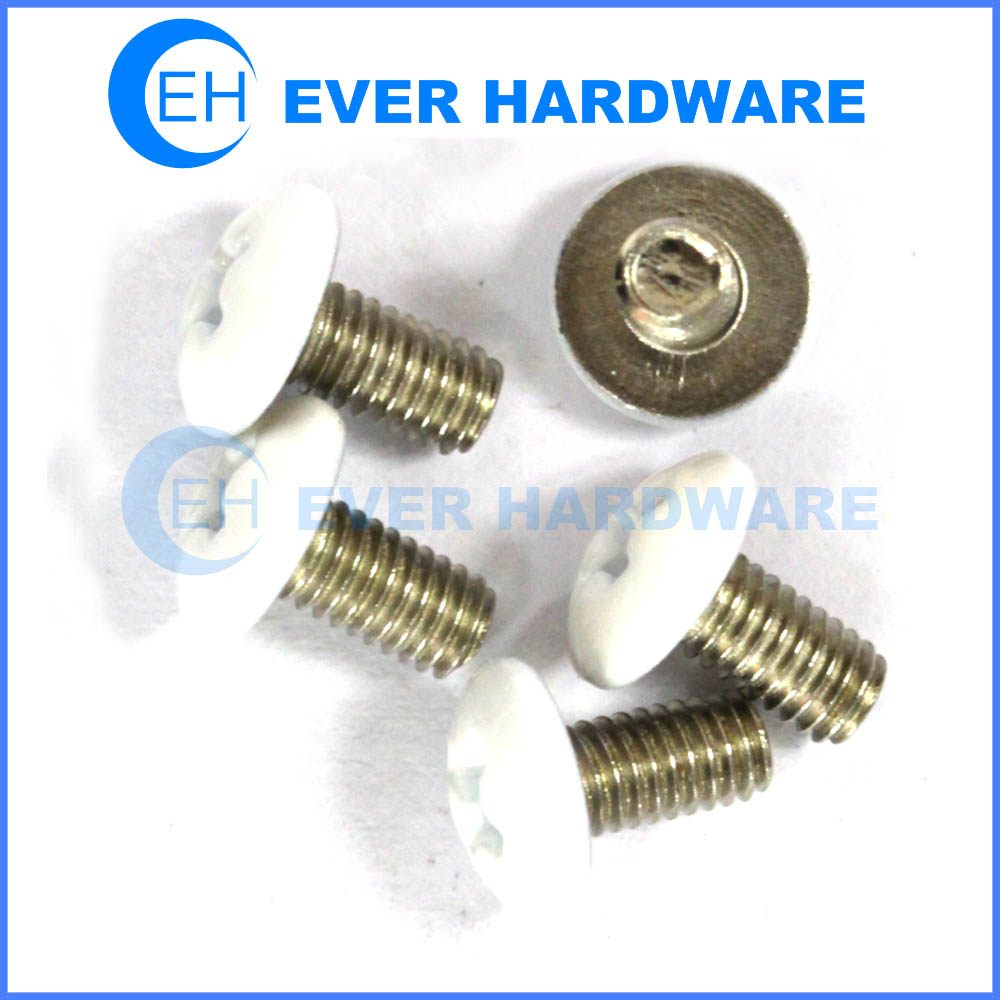 White head bolt color coating head screws fasteners nails custom made