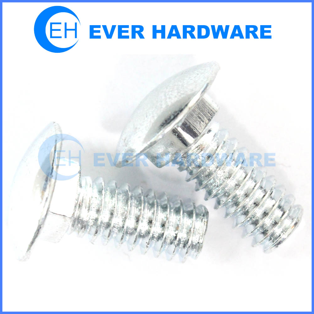 Carriage bolts zinc finish round head square shoulder coach bolt fasten metal to wood