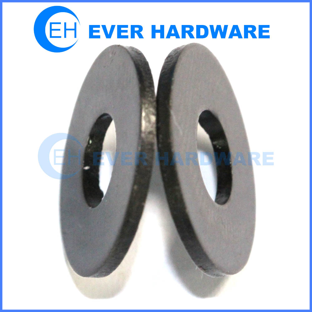 Black oxide flat washer large barrel round fasteners washers hardness