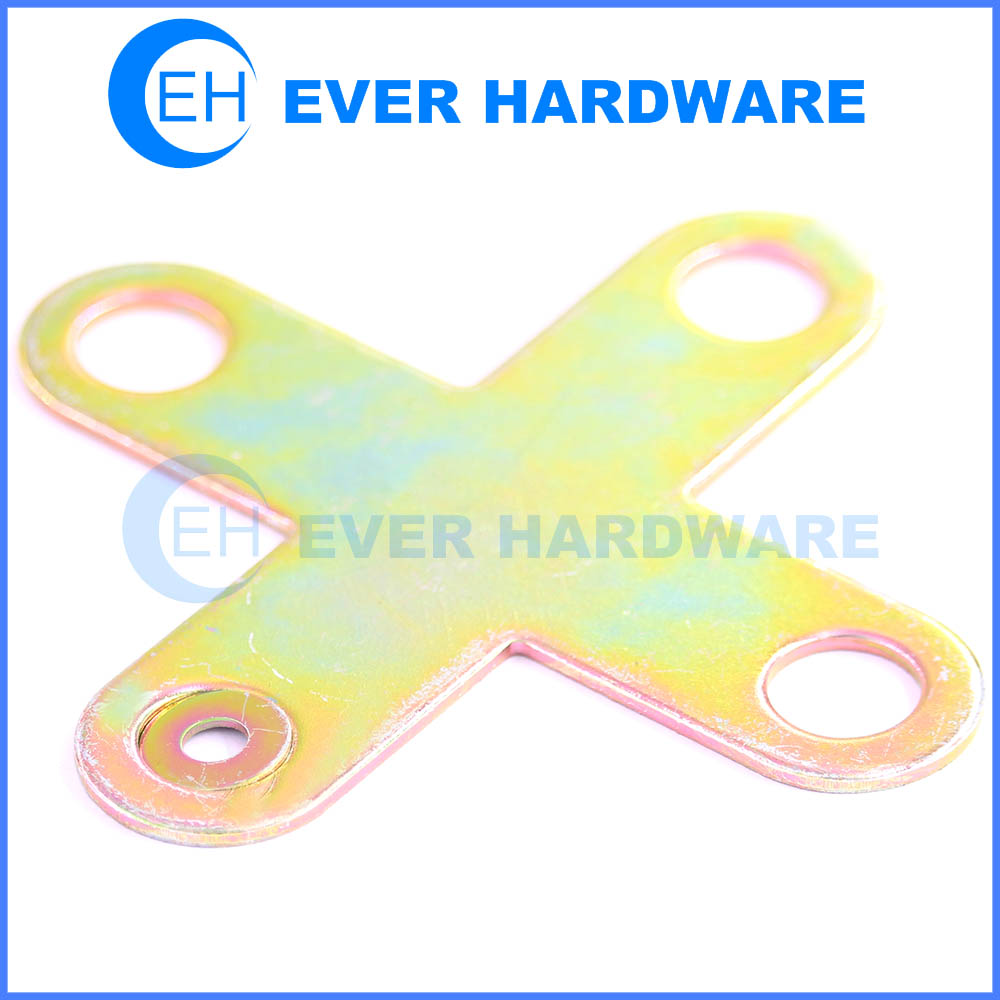Cross shaped mending plate metal products furniture part angle bracket