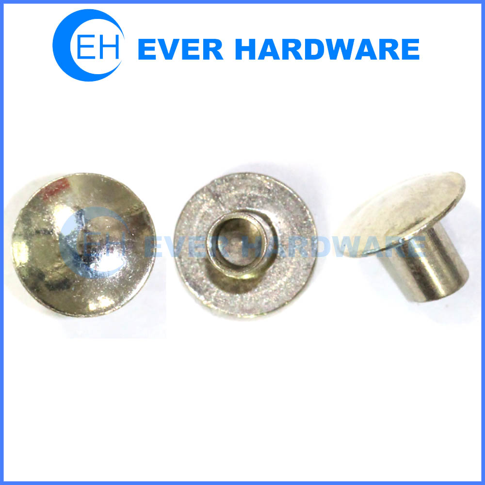 Semi tubular rivet metal hollow rivets brass steel stainless custom
