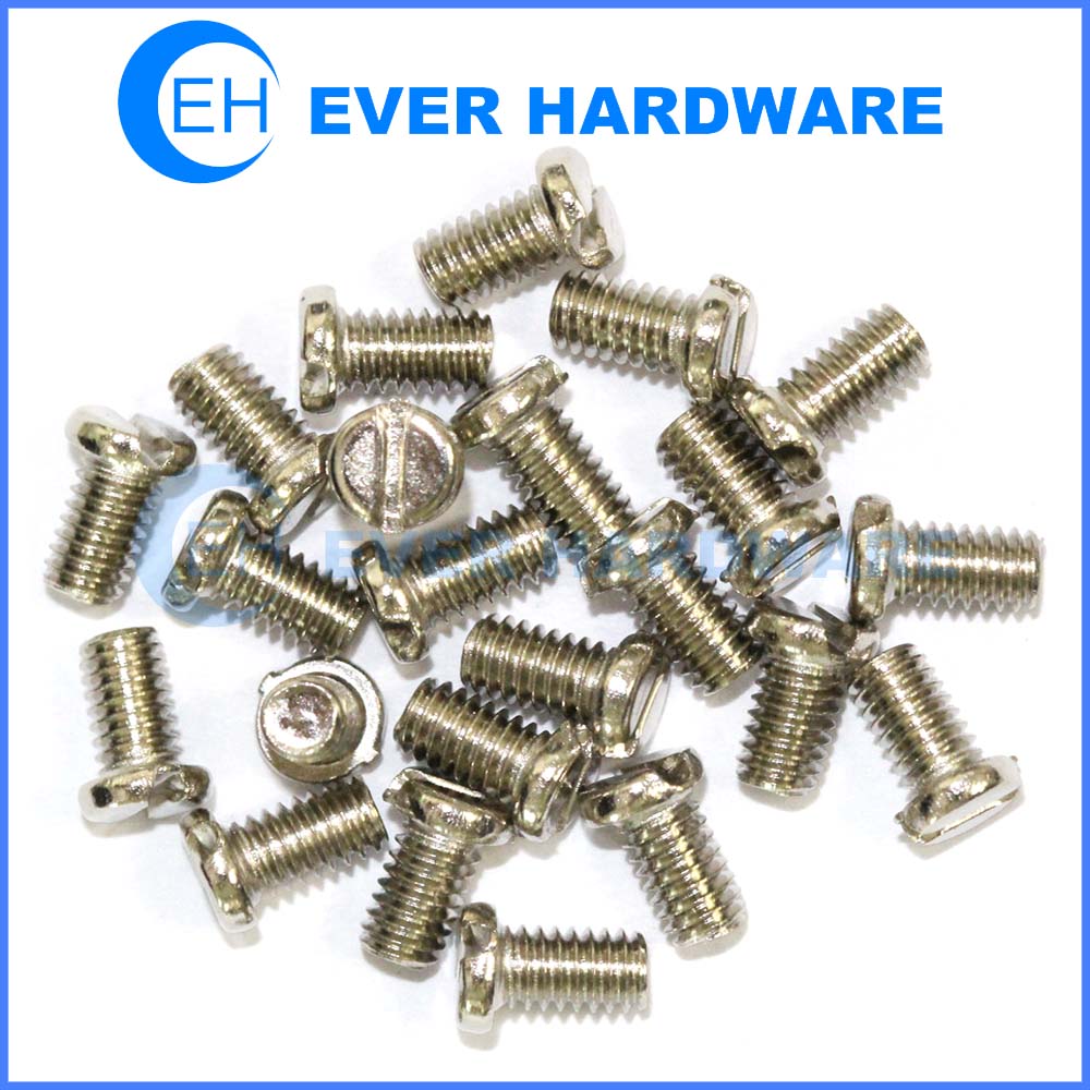 Slotted machine screw metric pan head stainless steel plain right hand