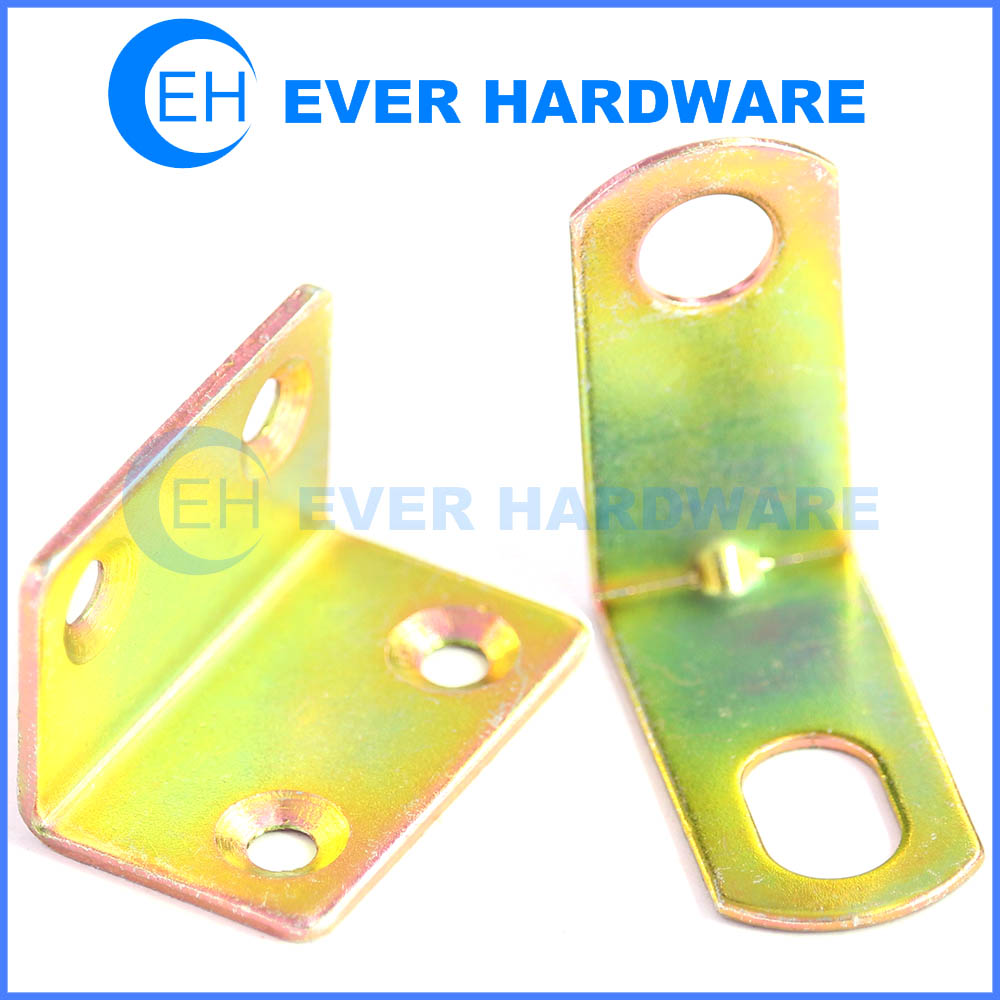 Zinc boxed braces heavy duty corner bracket hole mending plate hardware
